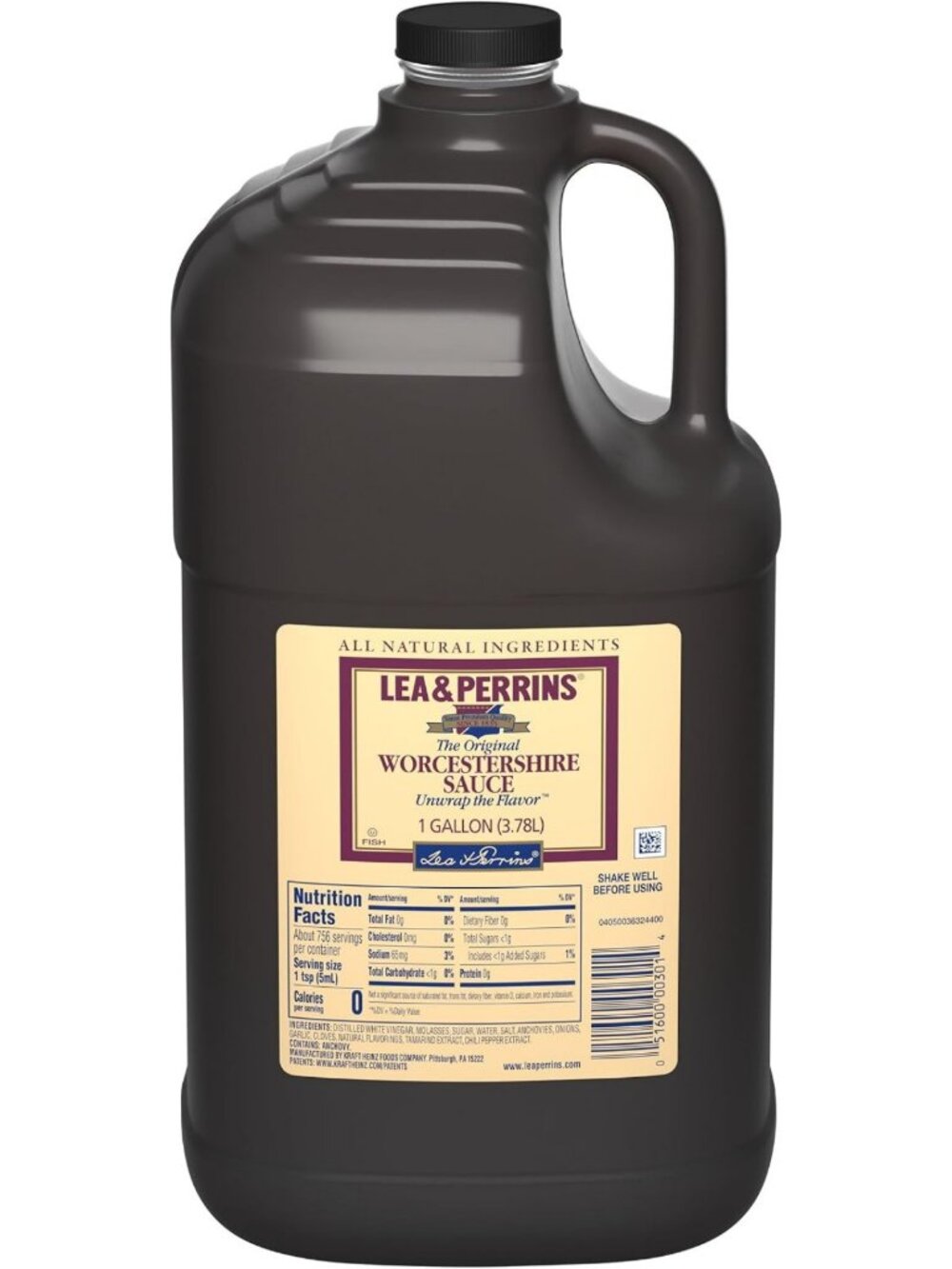 Original Worcestershire Sauce, 1 Gallon Jug - Bold Flavor for Cooking & Grilling